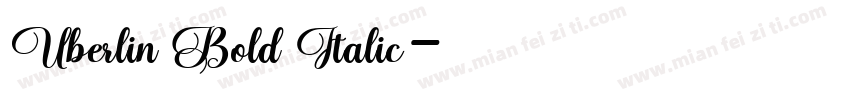 Uberlin Bold Italic字体转换